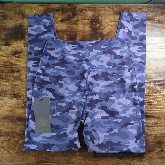 Scorpio Sol Full Length Tummy Control Blue Camo Leggings - Picture 2 of 3